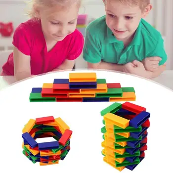 

45pcs Plastic Stacking Building Blocks Party Table Game Children Puzzle Toy Baby Shape Color Learning Toys for Children