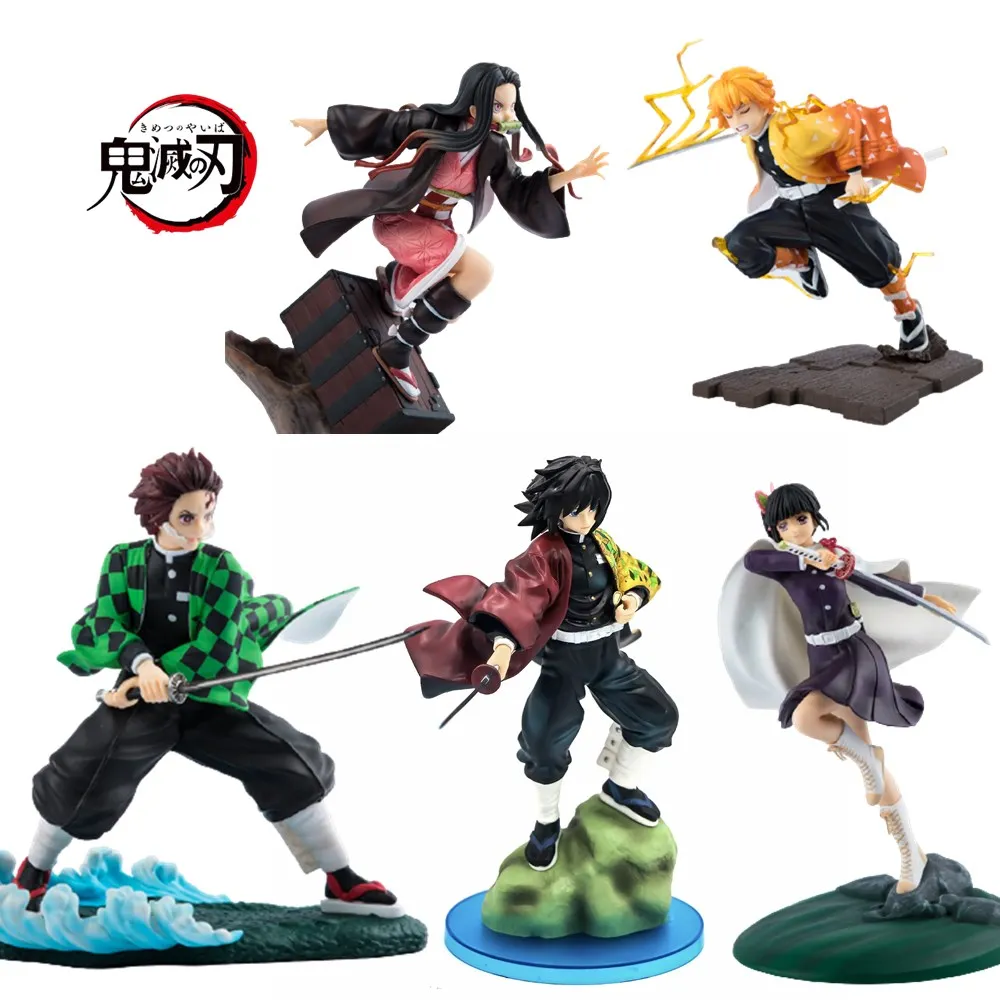 Фигурка Kimetsu no Yaiba из аниме Nezuko Tanjirou Zenitsu Inosuke Giyuu Shinobu Tsuyuri Kanao ПВХ игрушка