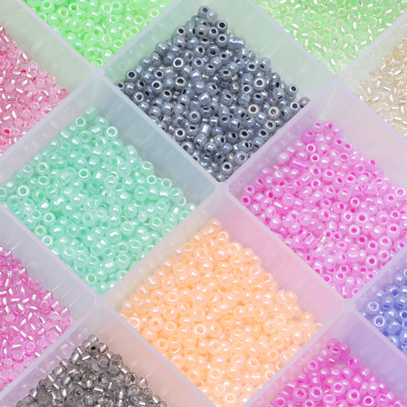 Transparent Czech Seed Beads 2/3/4mm Pony Beads For Jewelry Making ...