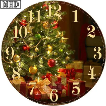 

Full square & round 5d diamond painting clock christmas icon 3d diamond mosaic landscape diamond embroidery wall sticker crafts