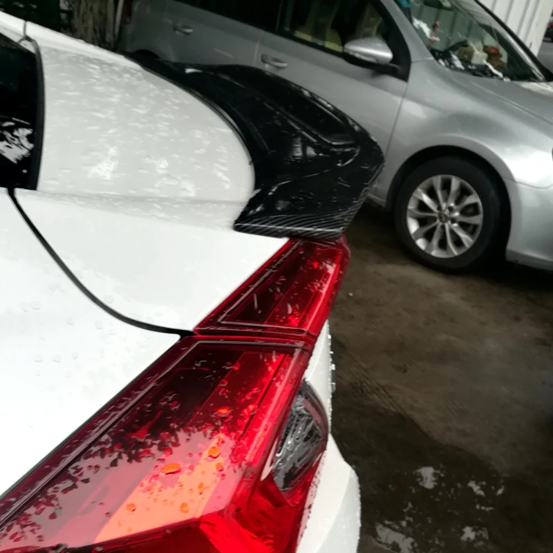 Высокое качество углеродного волокна спойлер из материала для Honda Civc черный автомобиль спойлер задний багажник спойлер для CIVIC