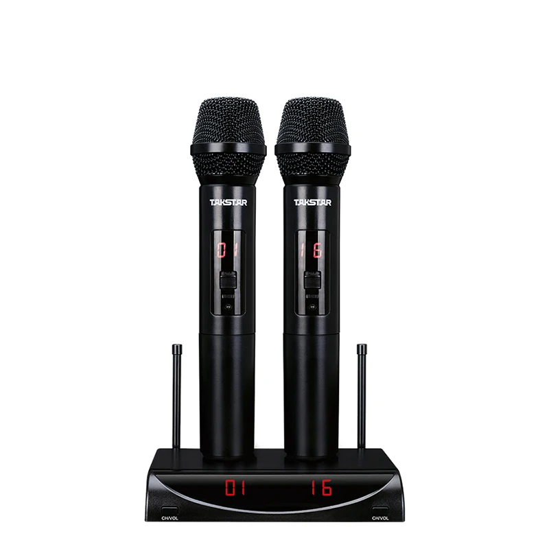 

TAKSTAR UHF Wireless Microphone System with Transmitter Displays for KTV Karaoke Public Speech On-stage Performance(X3)
