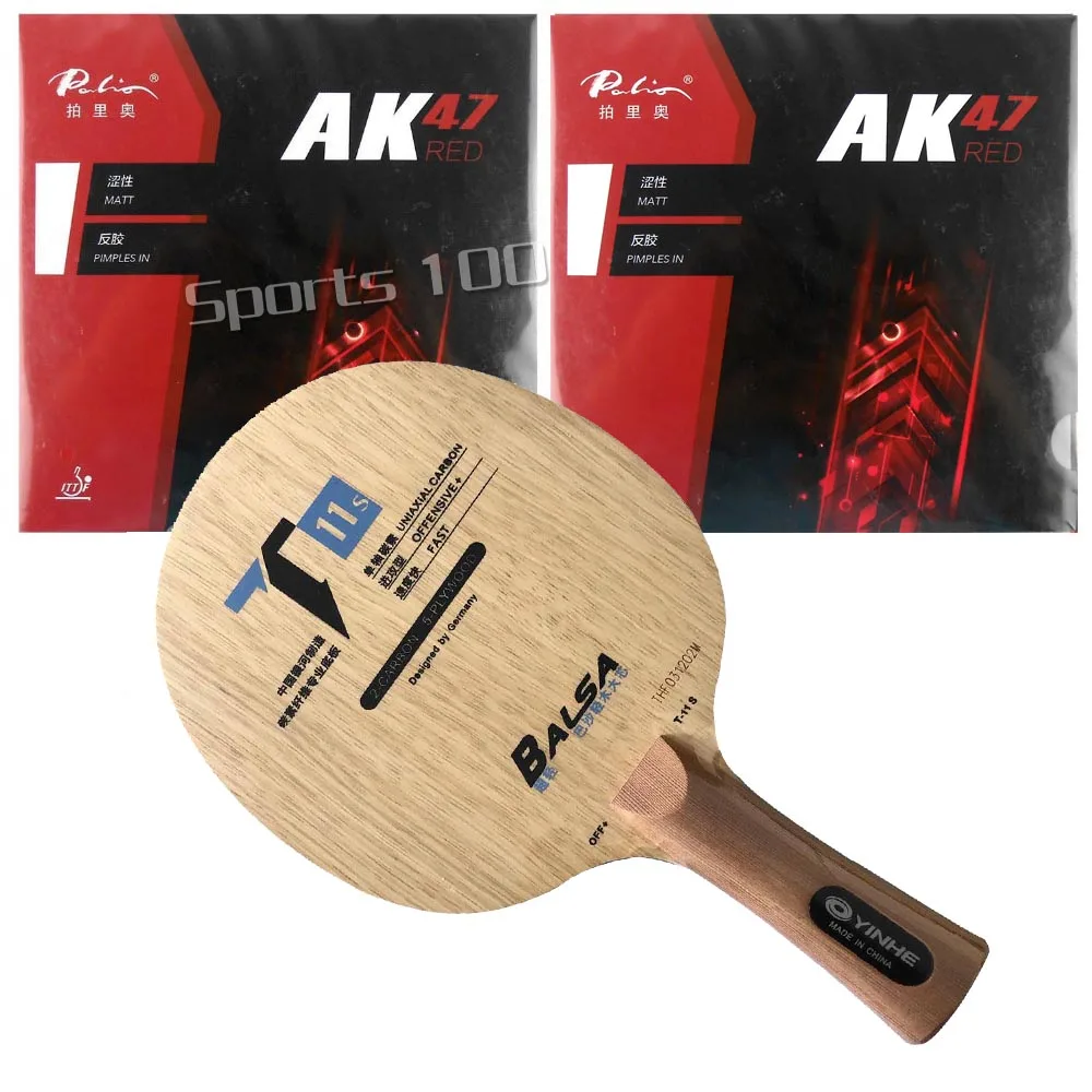 Pro Combo Racket Galaxy YINHE T 11 T11S Blade With 2x Palio AK47 RED 