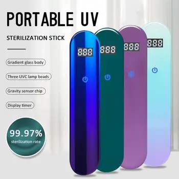 

LED UV Germicidal Portable ultraviolet disinfection lamp UVC + UVA dual-chip handheld sterilizer Stick Kill Mite light 2020 NEW