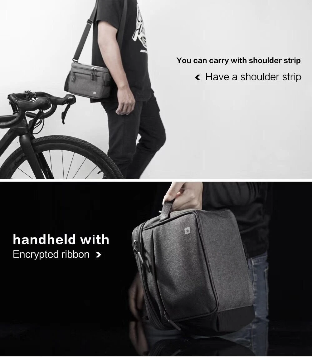 Discount Rhinowalk Bicycle Handlebar Front Tube Bag Touch Screen Multifunction Shoulder Bag Phone Camera GPS Container Pouch 13