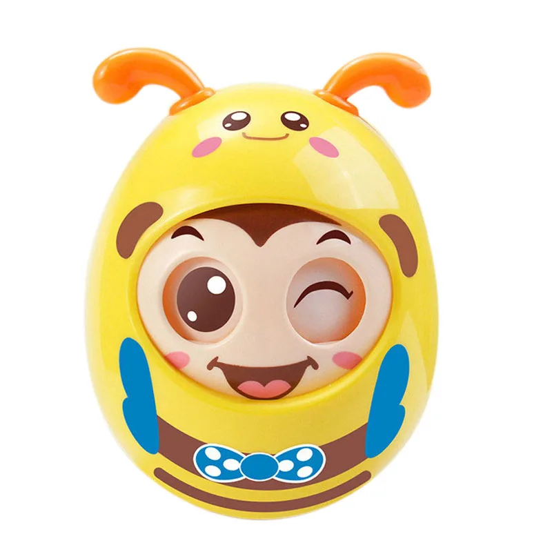Мигающий неваляшка игрушка мультфильм круглая мигающая ранняя развивающая игрушка Детская Музыкальная погремушка игрушка для малышей зубной гель