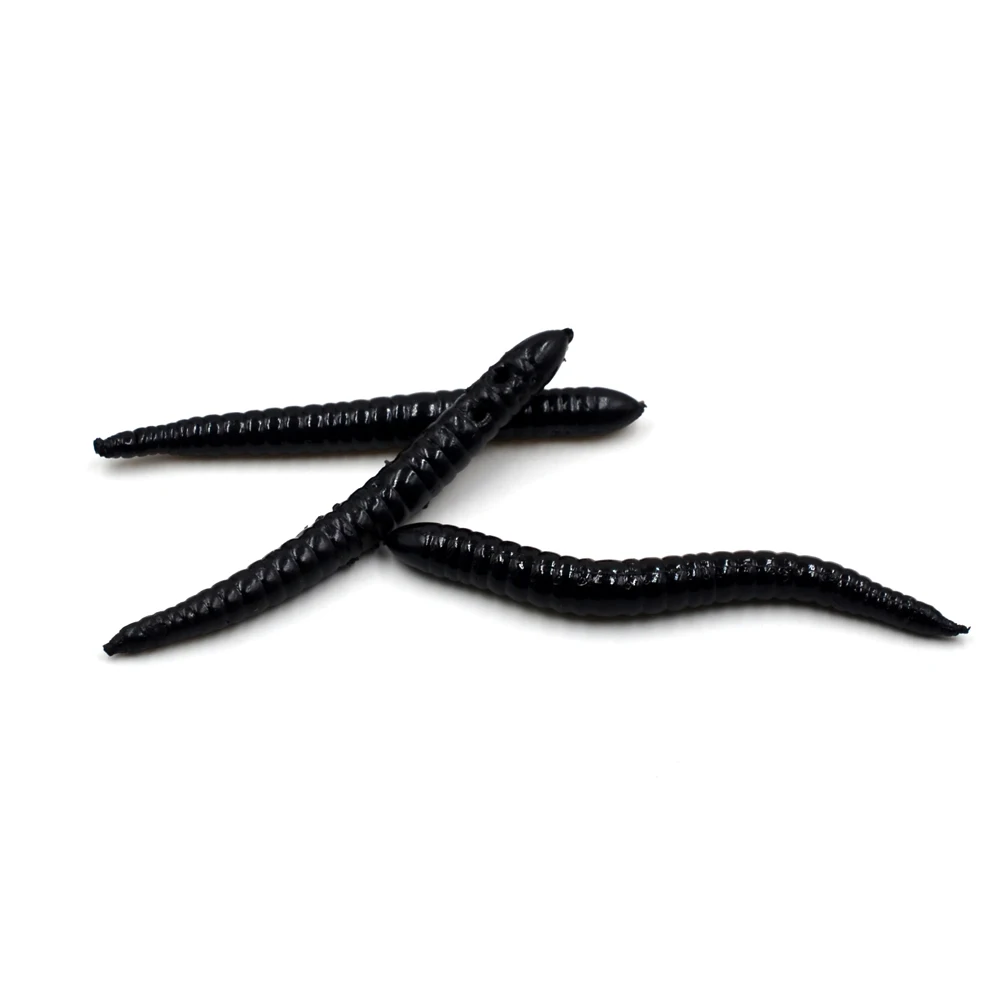 MNFT 24PCS Simulation Earth Worm Black Bronw Worms Artificial Fishing Worms  Lures Soft Bait Fishing Tackle 8cm - AliExpress