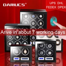 Роскошная Автоматическая деревянная коробка для наручных часов с мотором Mabuchi, сенсорный ЖК-экран и пульт дистанционного управления Роскошная Автоматическая деревянная коробка для наручных часов с мотором Mabuchi, сенсорный ЖК-экран и пульт дистанционного управления