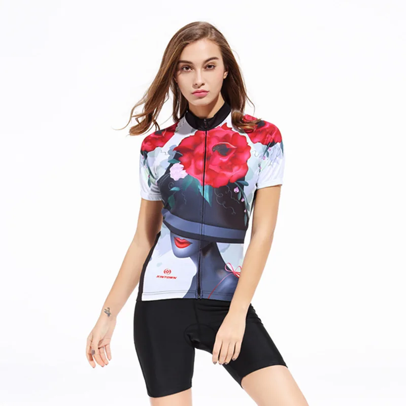 

XINTOWN Jersey Short Sleeve Set Bike Wear Summer Moisture wicking and quick-drying pants