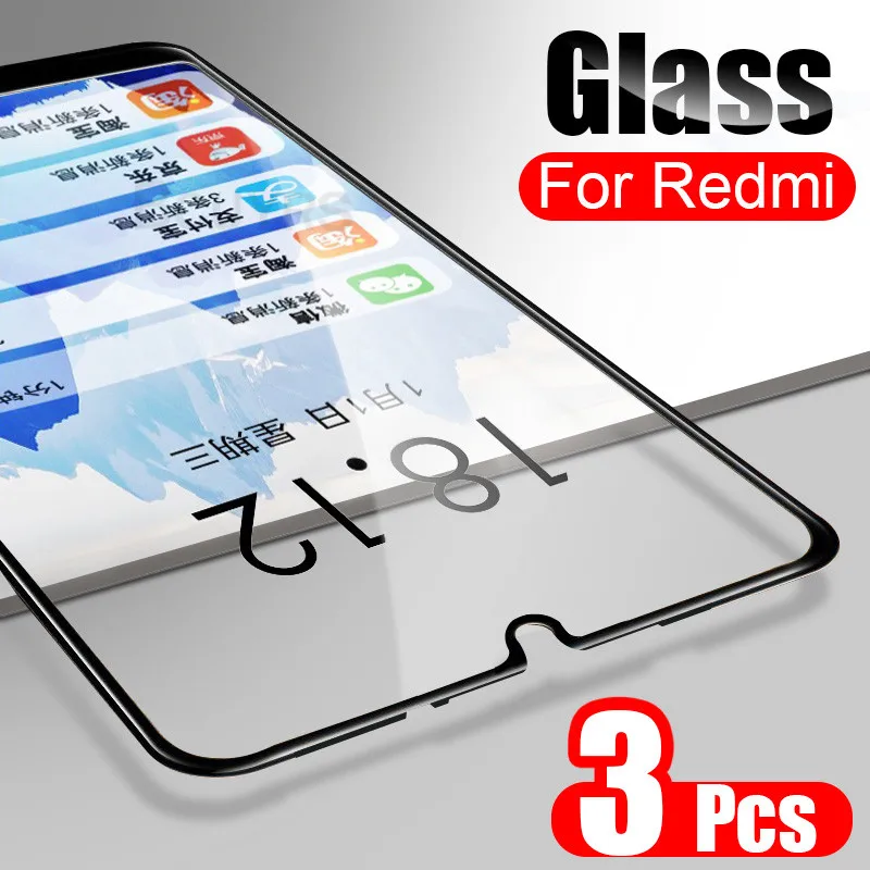 

3Pcs Full Cover 9H Tempered Glass For Xiaomi Redmi Note 7 5 6 Pro Screen Protector Glass For Redmi 7A K20 Pro 5 Plus Glass Film