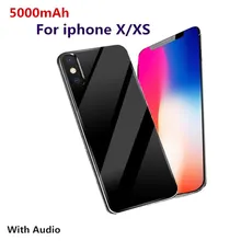 KQJYS внешний аккумулятор задняя крышка Закаленное стекло батарея зарядное устройство чехол s для iPhone X XS power bank зарядный чехол