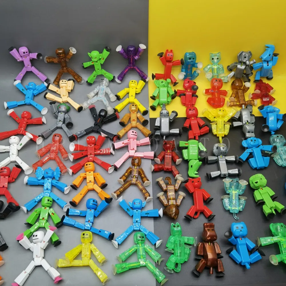 Can Choose 8cm Sticky Robot Action Toy Figures with Sucker Deformable  Plastic Animals Figure Stikbot Toys - AliExpress