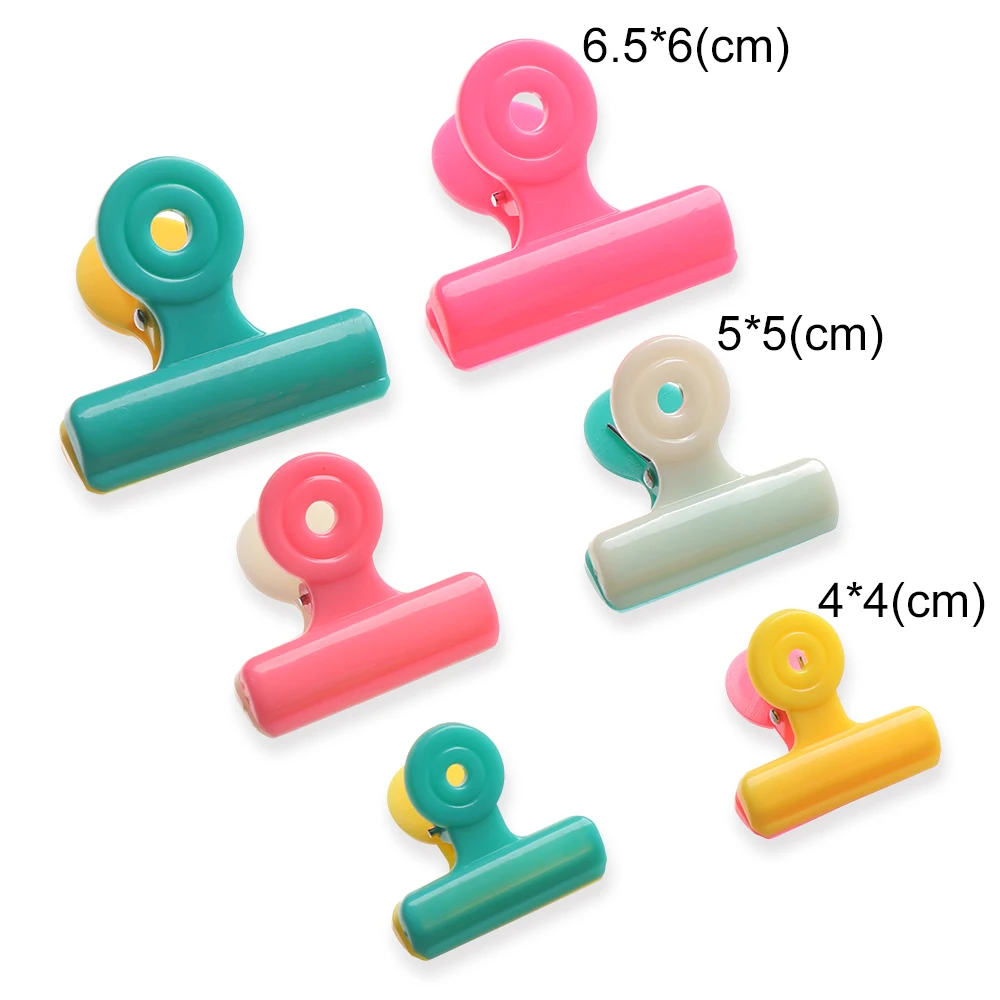 Plastic Multifunction Bag Chip Clips Fresh Food Close Clips Photo Office File Holder Clamps Air Tight Seal Grip 5Pcs