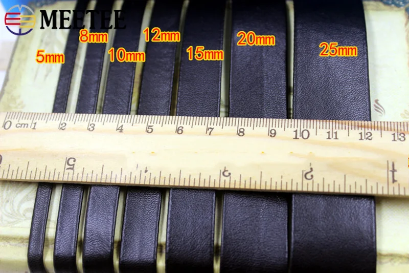 Meetee 5 м 5-30 мм ширина синтетическая искусственная кожа лента золото серебро сумка Шнуры DIY Одежда украшения банты группа материал ожерелья