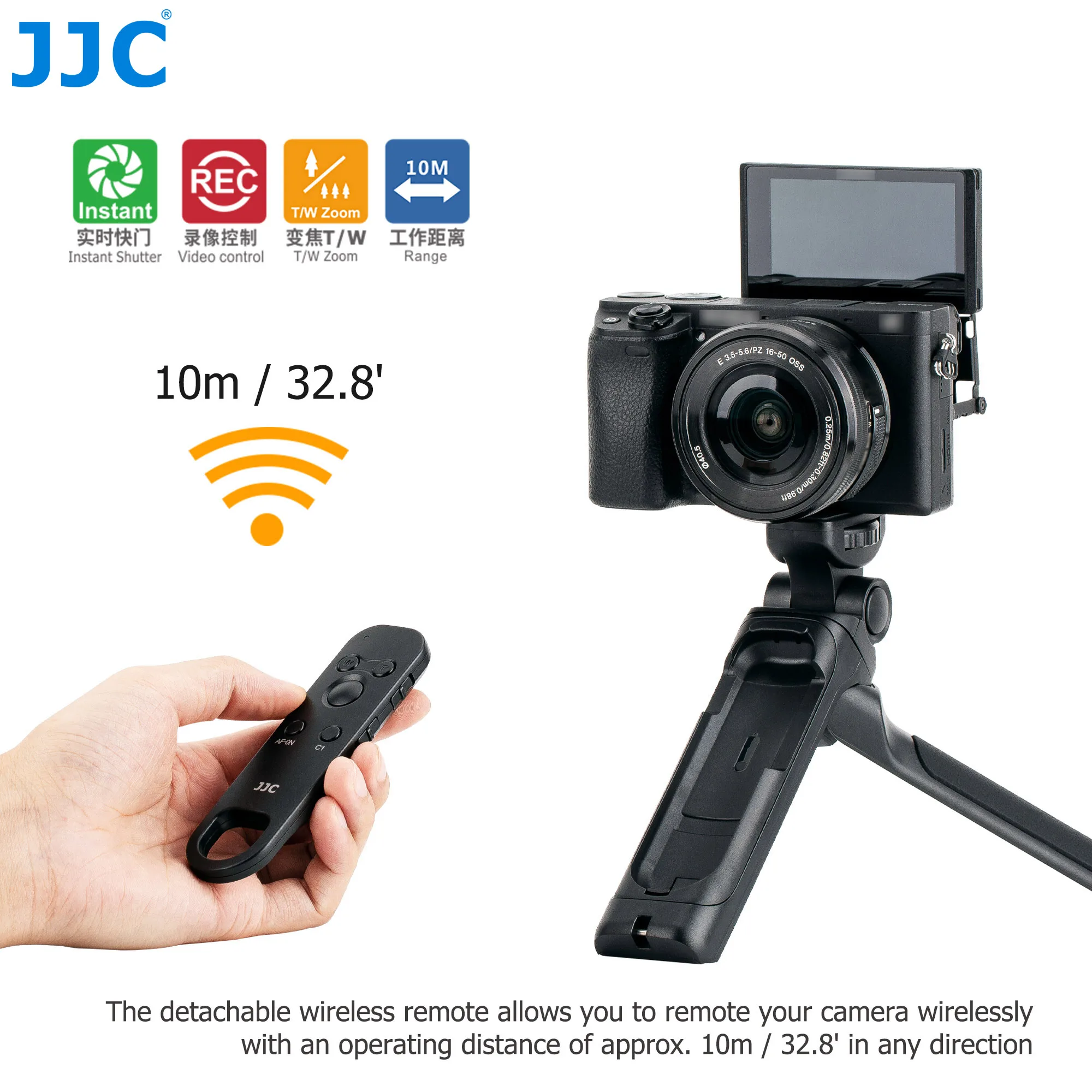 Wireless Remote Control Controller Grip Tripod for Sony a7III a7RIII a6400 a7RIV a7C a7SIII a6100 ZV1 Replace GP-VPT2BT RMT-P1BT