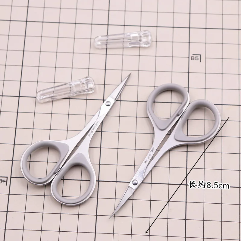 Stainless Steel Makeup Eyebrow Scissors Cosmetic Small Curved Tip Trimmer Manicure Nail Dead Skin Facial Hair Remover Tool 5