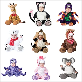 

Baby Boys Girls Animals Cosplay Costumes Kids Christmas Halloween Anime Cartoon Jumpsuit Newborn Infant Photography Props