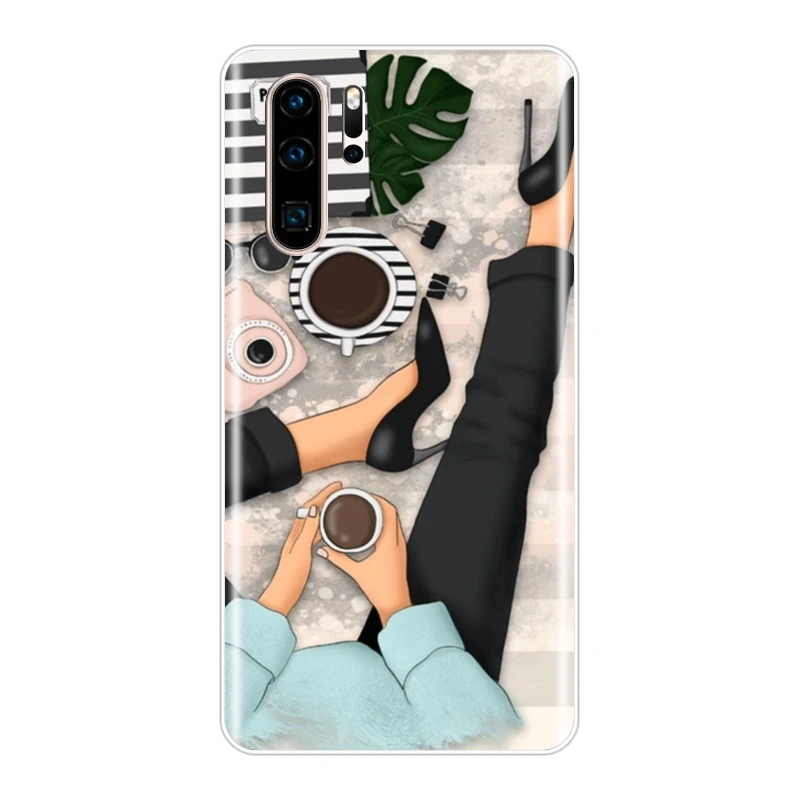 Чехол для huawei P20 Lite P Smart Plus девушка босс розовый женский мультяшный чехол для huawei P30 Lite Pro P Smart Z чехлы для телефонов