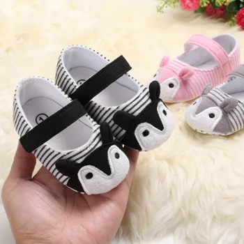 

Baby Shoes Fox Striped Cute Baby Princess Toddler Shoes Infant Girls Anti-slip Soft Sole Crib Shoes First Walkers 0-18M