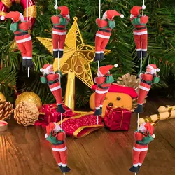3 escalade Père Noël Pour La Décoration D'arbre De Noël 60 Pouces D'escalade Sur Échelle de Corde D'intérieur Tentures Extérieures Pendentif Ornement Ch 