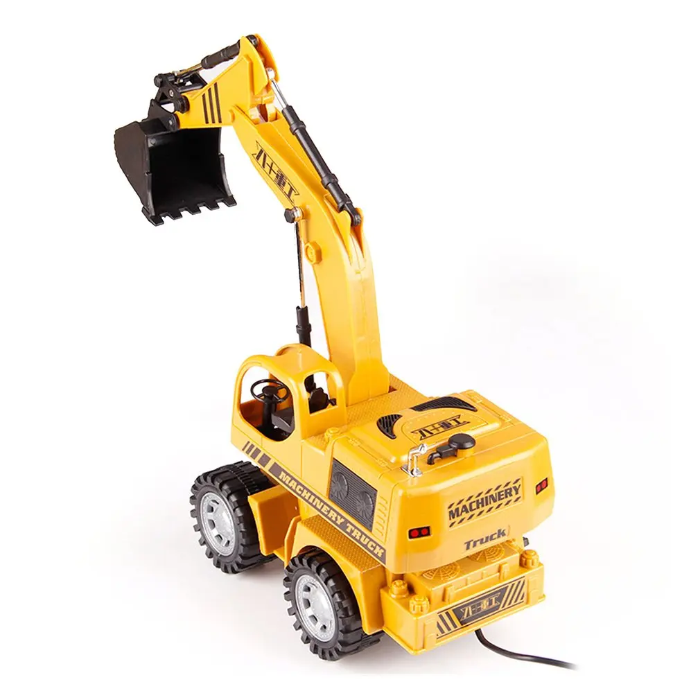 High Simulation Alloy Engineering Vehicle 5CH Wire Control Car Model Excavator Toys with Light Metal Castings Toy Best  Gifts enlarge
