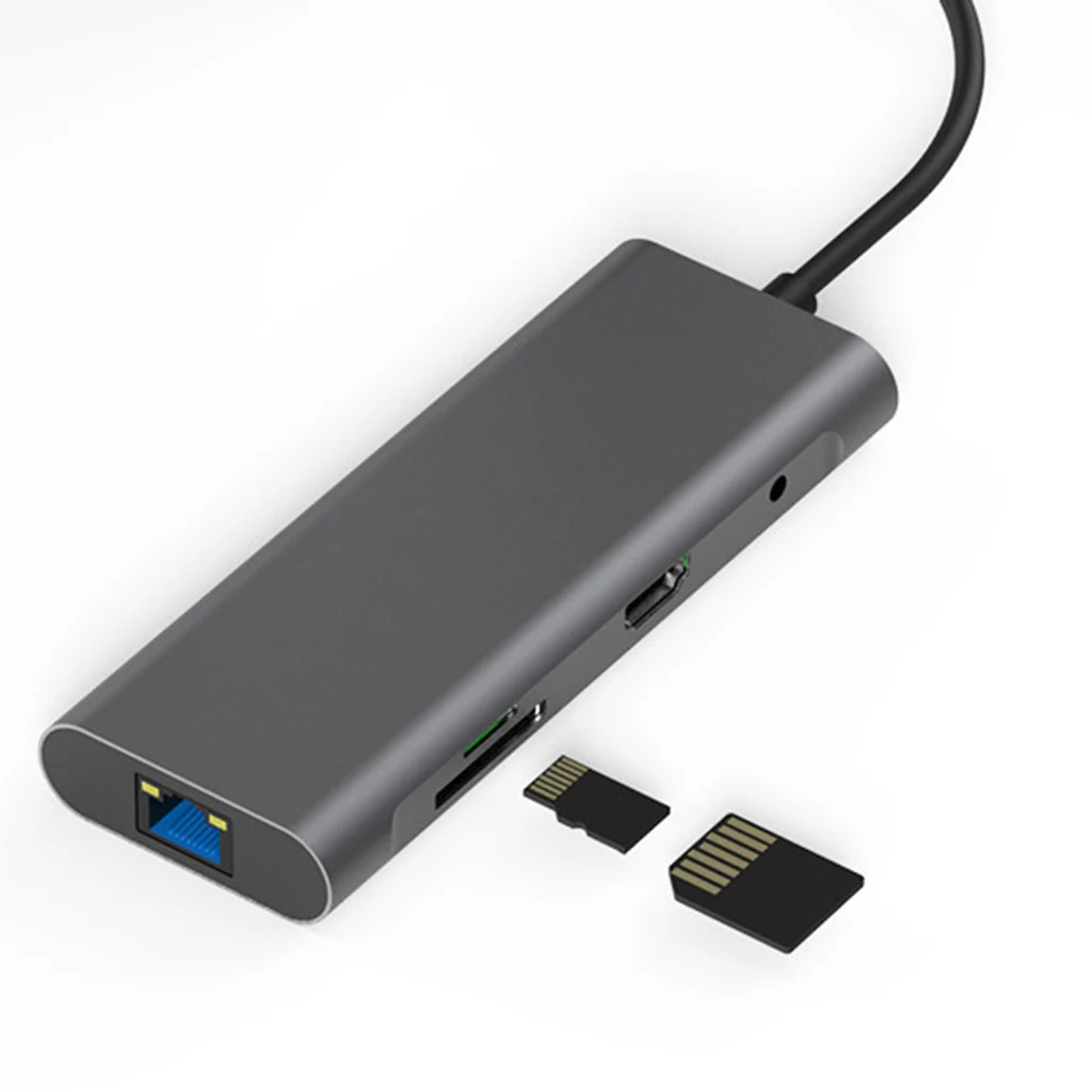 9 в 1 USB C концентратор ключ с Ethernet для MacBook Air Pro и других типов C ноутбука