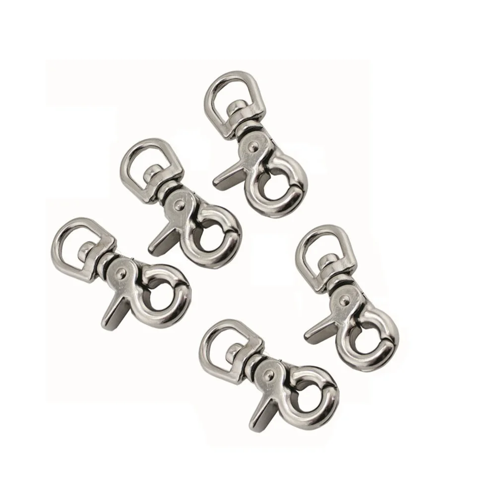5PCS Stainless Steel 316 Swivel Spring Eye Snap Trigger Clip Hook 65mm Snap HookHooks AliExpress