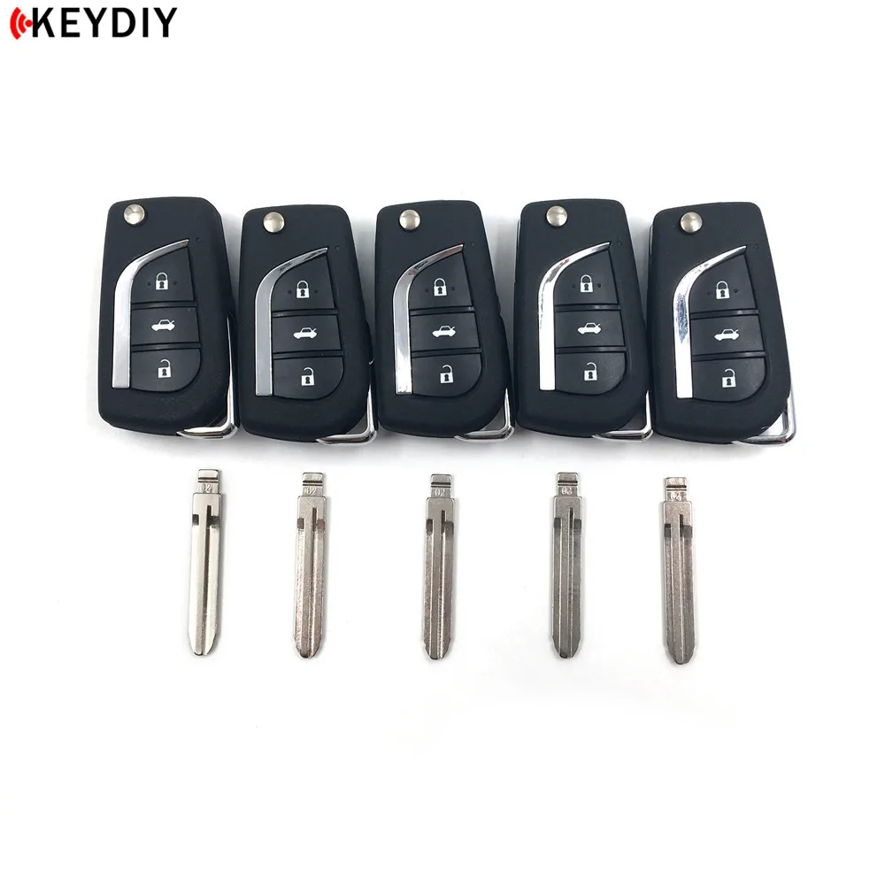 KEYDIY 5PCS NEW KD900 B SERIES REMOTE CONTROL KD B13 WITH 5PCS NO.02/13/21/77 CAR KEY BLADE FOR TOYOTA