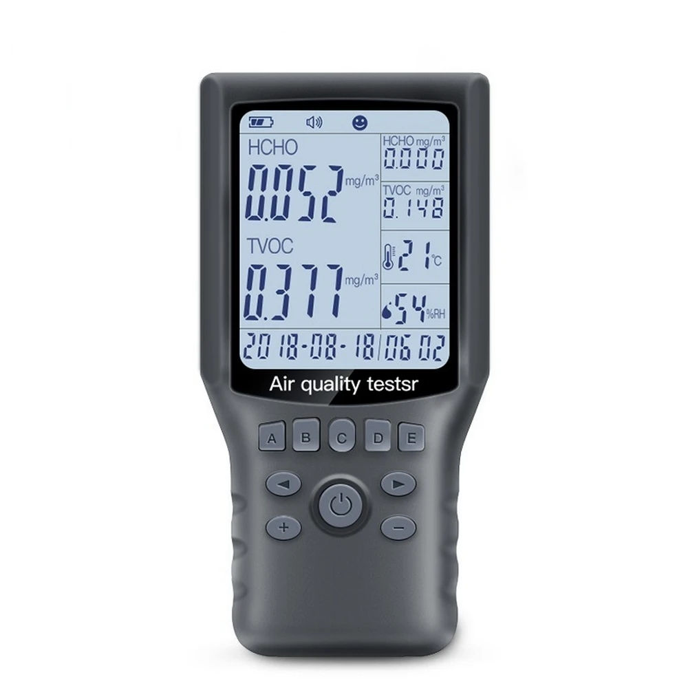 

5 in 1 Air Quality Detector TVOC HCHO Tester Gas monitor/Temperature/Gas Analyzer/Humidity Meter Car Office Diagnostic Tool