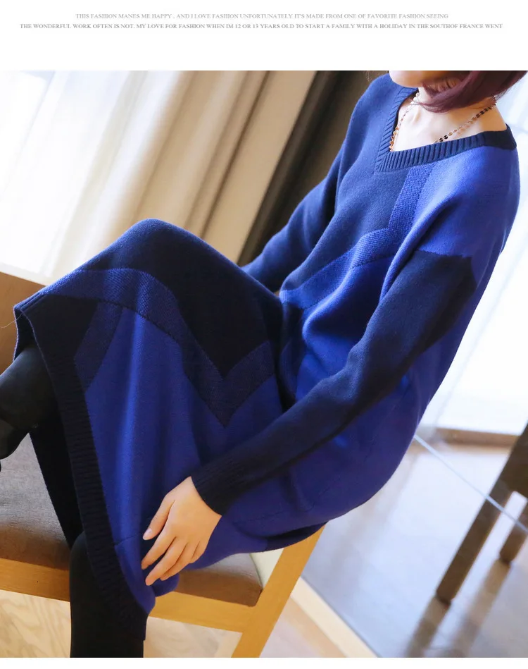 SuperAen, Модный женский пуловер, свитера, плюс размер, v-образный вырез, свободные, осень и зима, женские свитера, дикая новая женская одежда