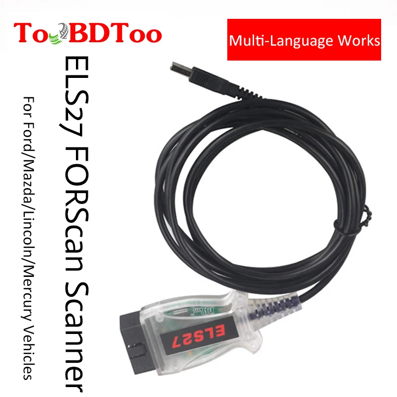 

Newest ELS27 FORScan Scanner V2.3.8 Multi-Language Works ELM327&J2534 For Ford/Mazda/Lincoln/Mercury Vehicles