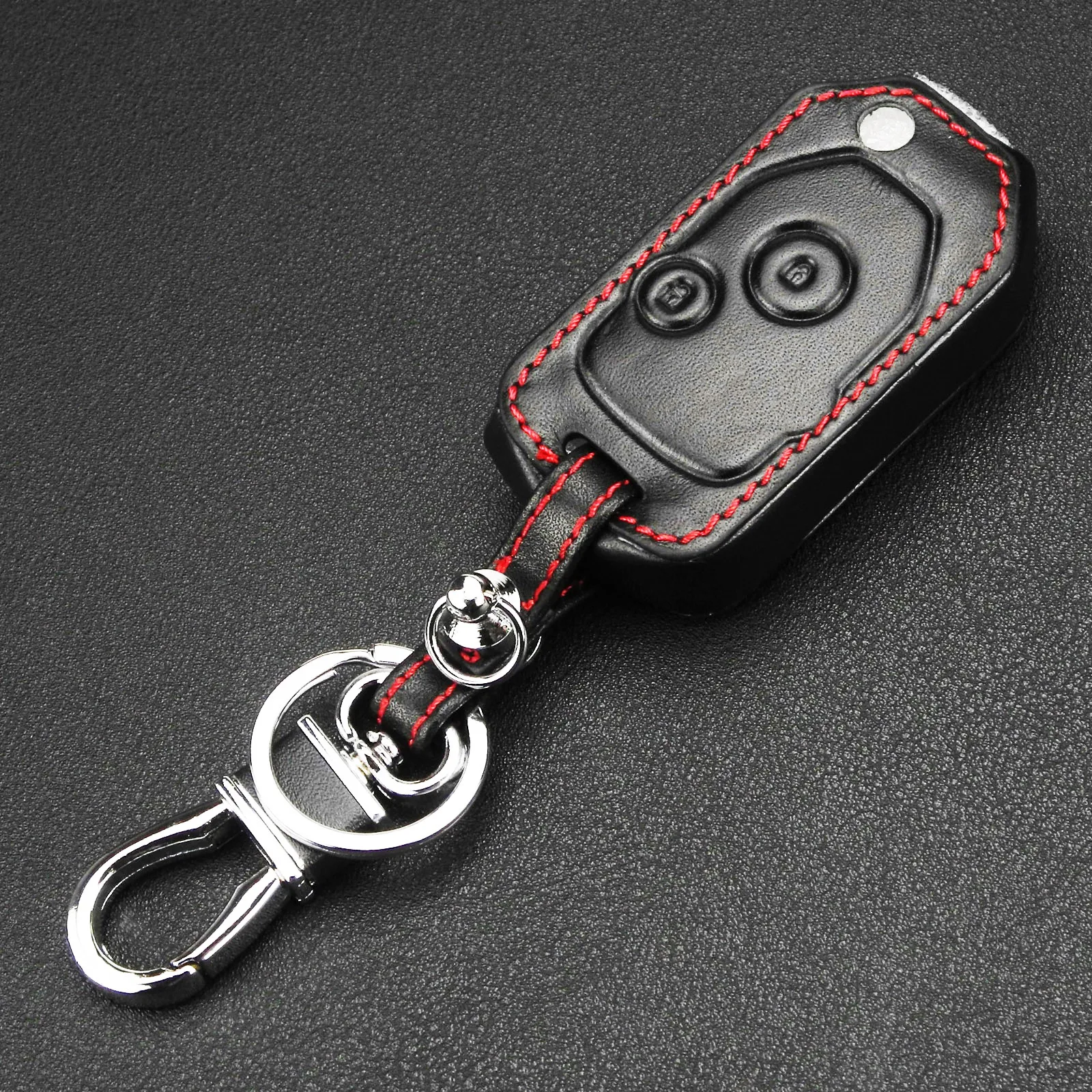 2 Buttons Bilchave 10 шт./лот 2/3 Кнопка кожаный чехол для ключей для Honda Accord Civic CRV Odyssey модифицированный Флип складной дистанционный чехол для ключей - Название цвета: 2 Buttons