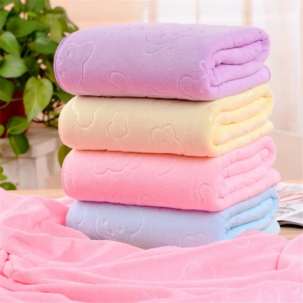 

Baby Nano Microfiber 70*140cm Quick-drying Embossed Beach Towel Bath Towel baby bath children's towel baby towel