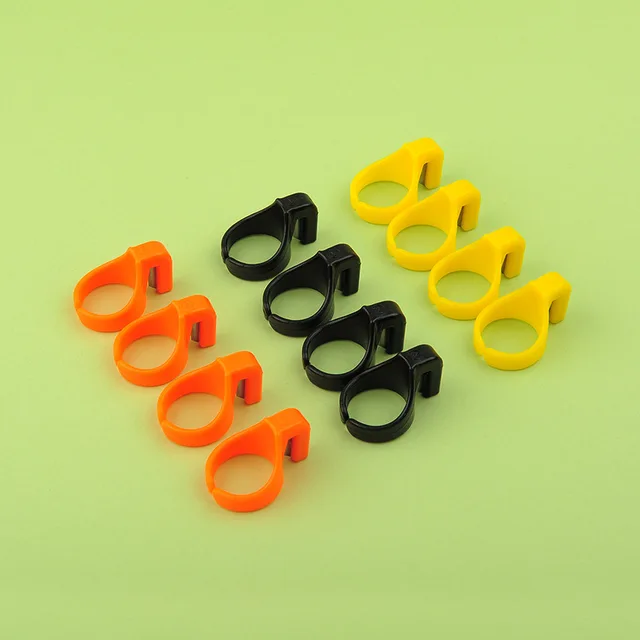 LQ Industrial Thread Cutter Ring 6PCS 3Colors Plastic Thimble Sewing Rings  Yarn Cutters Finger Ring Thread Cutting Tool