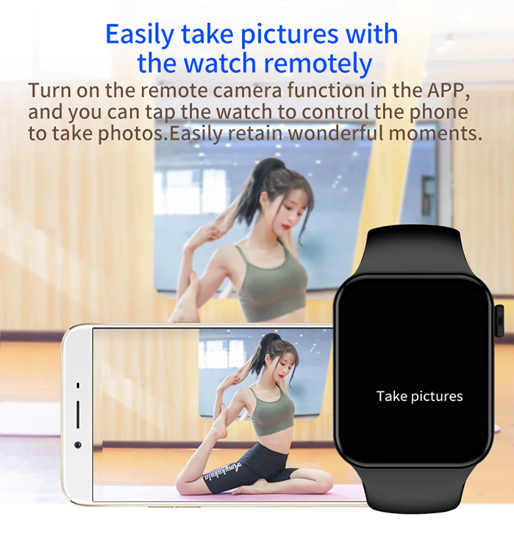 IWO T100 Plus Smart Watch Series 7 Heart Rate Monitor 2021 Smartwatch Men Women Fitness Tracker Bracelet For Android IOS Iphone