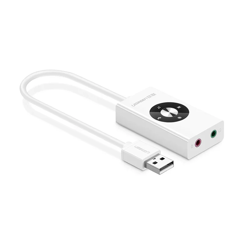 

Ugreen usb Sound Card Desktop Laptop Computer Game Adapter Multi-Sound Extraposition Connected Microphone Headset