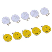 10 шт. улыбающееся лицо Гольф Магнит кепки клип маркеры для мячей для гольфа подарки