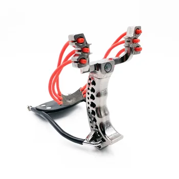 

2 sets of outdoor slingshots that can shoot fish with rubber wrist bands slingshot. rubber. band slingshot catapult