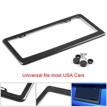 Рамка номерного знака для американского(США) автомобиля из настоящего углеродного волокна общая рамка номерного знака для всех американских транспортных средств TT100551