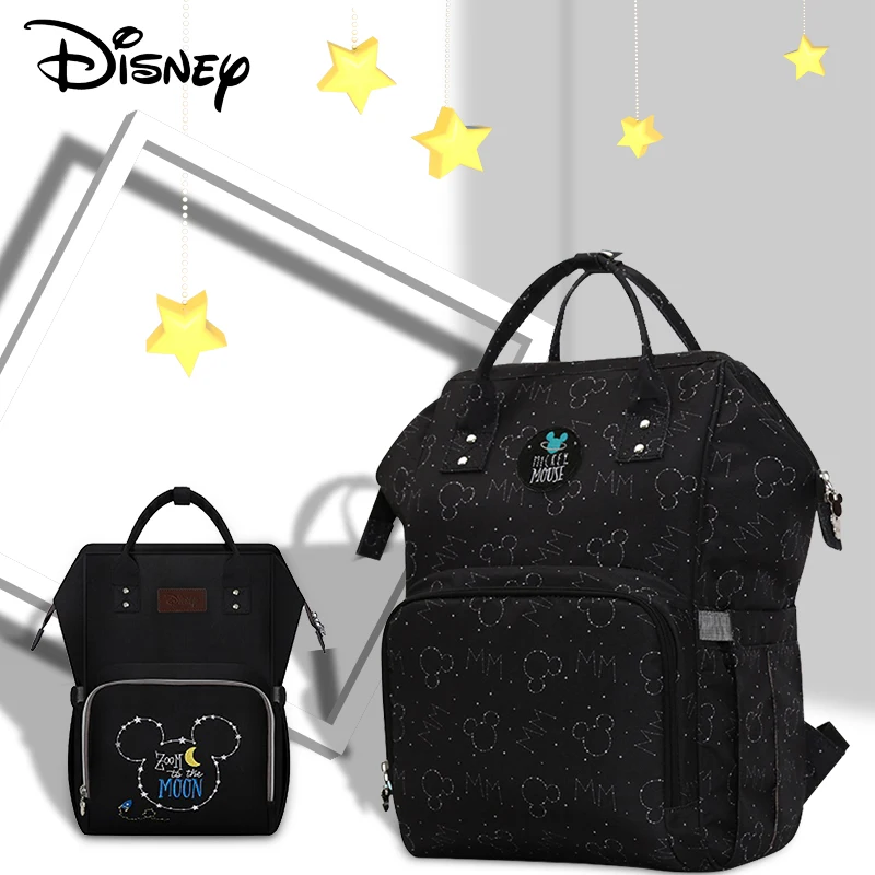Disney Материнство ребенка пеленки мешок Usb мама многофункциональная коляска с водоотталкивающим покрытием мешок большой емкости ребенка подгузник мешок Mommy дорожная сумка