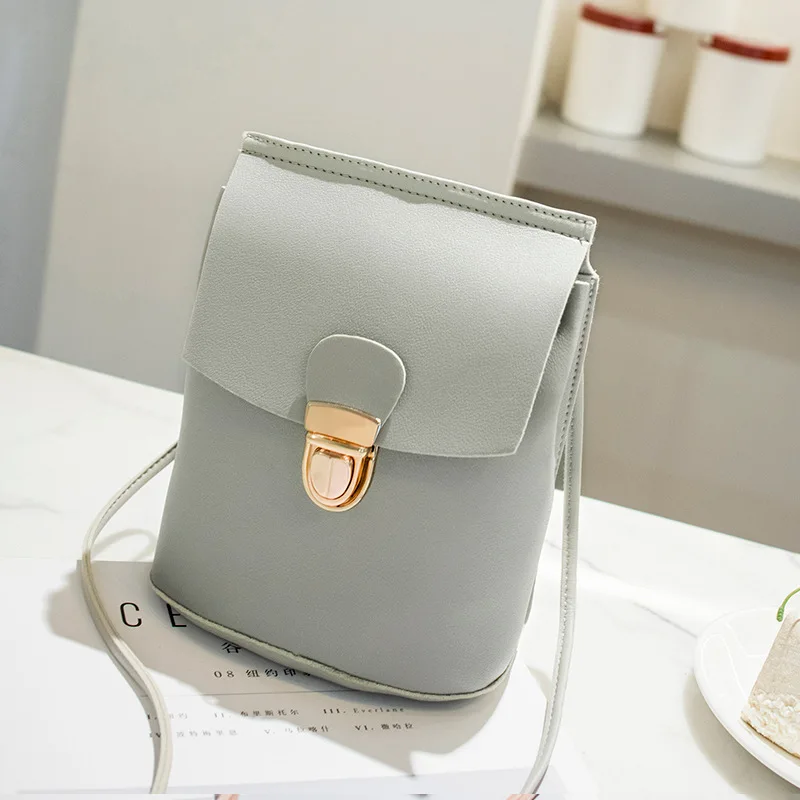 

Women's Bucket Type Package Cover Type Lock Shoulder Purse 2018 Summer And Autumn Shoulder Mobile Phone Bag