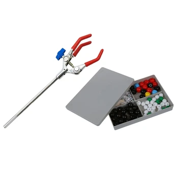 

2 Pcs Accessories: 1 Pcs Molecular Model Set Kit Organic Chemistry & 1 Pcs Lab Clamp 3 Prong Finger Style Large Grip Adjustment