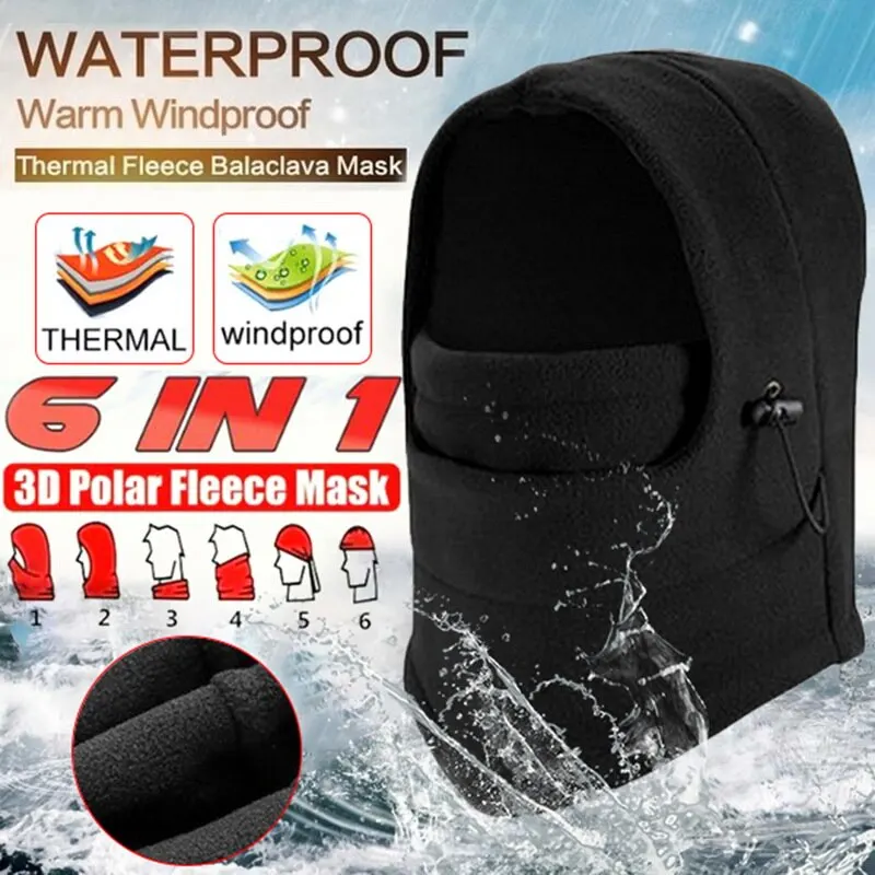 

Winter Warmer Thermal Windproof Balaclava Cold Weather Hat Helmet Liner Full Face Caps Men Women Cap Beanies 2020