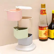 4-х цельные приправа ящик для хранения с крышкой PlasticSpace-экономия утилита прочный вращающийся приправа коробка Кухня приправа контейнер для хранения