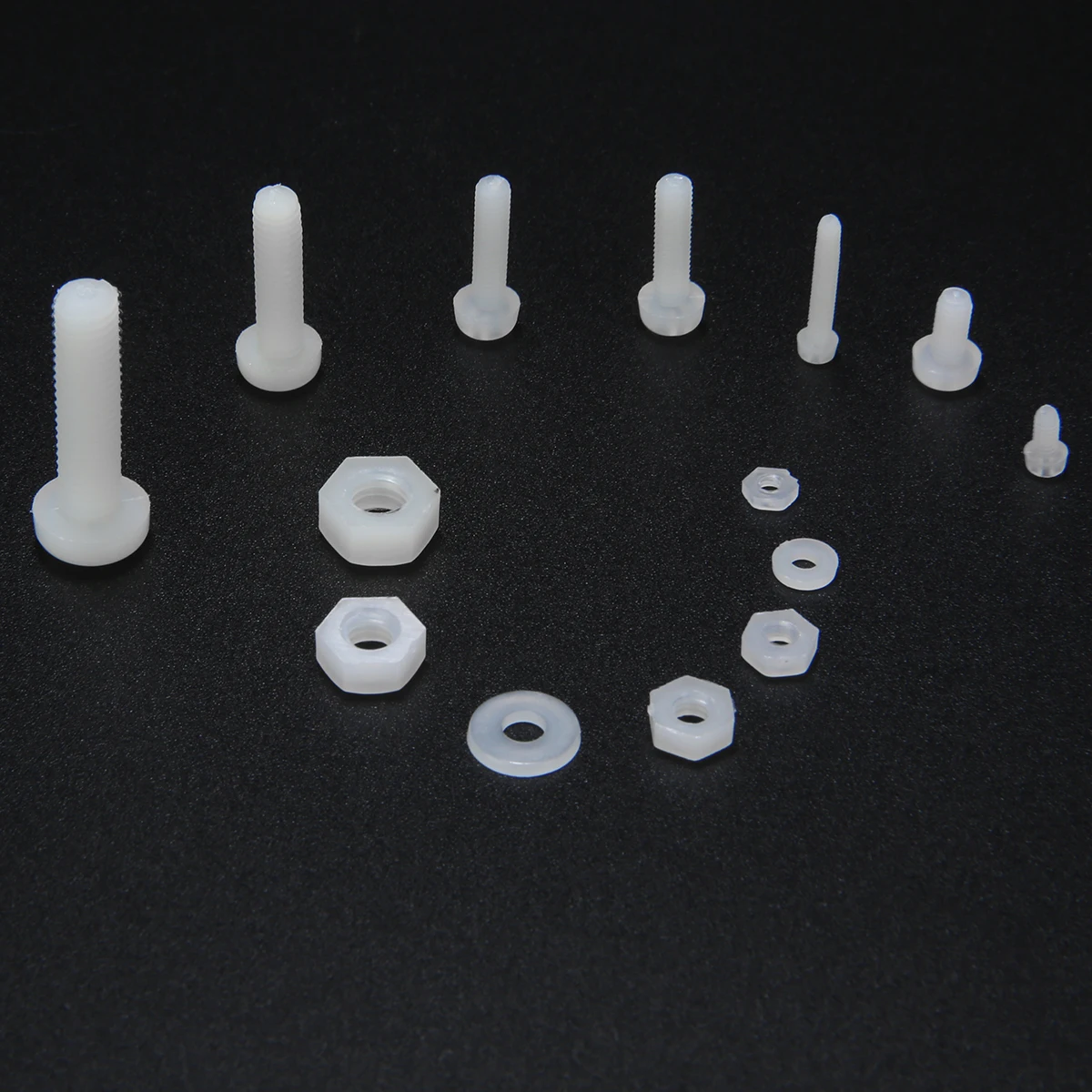150pcs White Nylon Hex Screw M2 M2.5 M3 M4 M5 Bolt Nut Standoff Spacer Kit with Plastic Box Corrosion Resistant