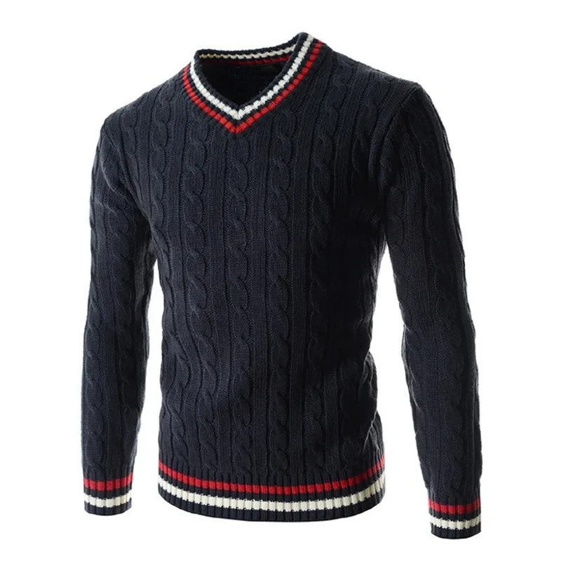 Men Sweater New Winter Men's V-neck Twisted Sweater Korean Long-sleeved Thick Men's Sweater Pullover Men SA-8 Men Sweater New Winter Men's V-neck Twisted Sweater Korean Long-sleeved Thick Men's Sweater Pullover Men SA-8