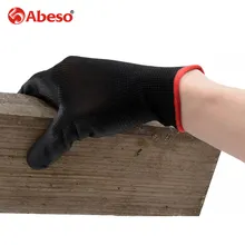 Abeso 10 пара защитные перчатки с ПУ-покрытием ладонной части перчатки дышащие износостойкие для ремонта сварочных работ фермы охраны труда рабочие перчатки
