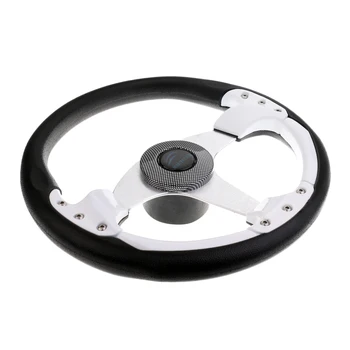 

Universal 340mm Aluminum Alloy 3 Spoke 3/4'' Boat Steering Wheel & Center Cap