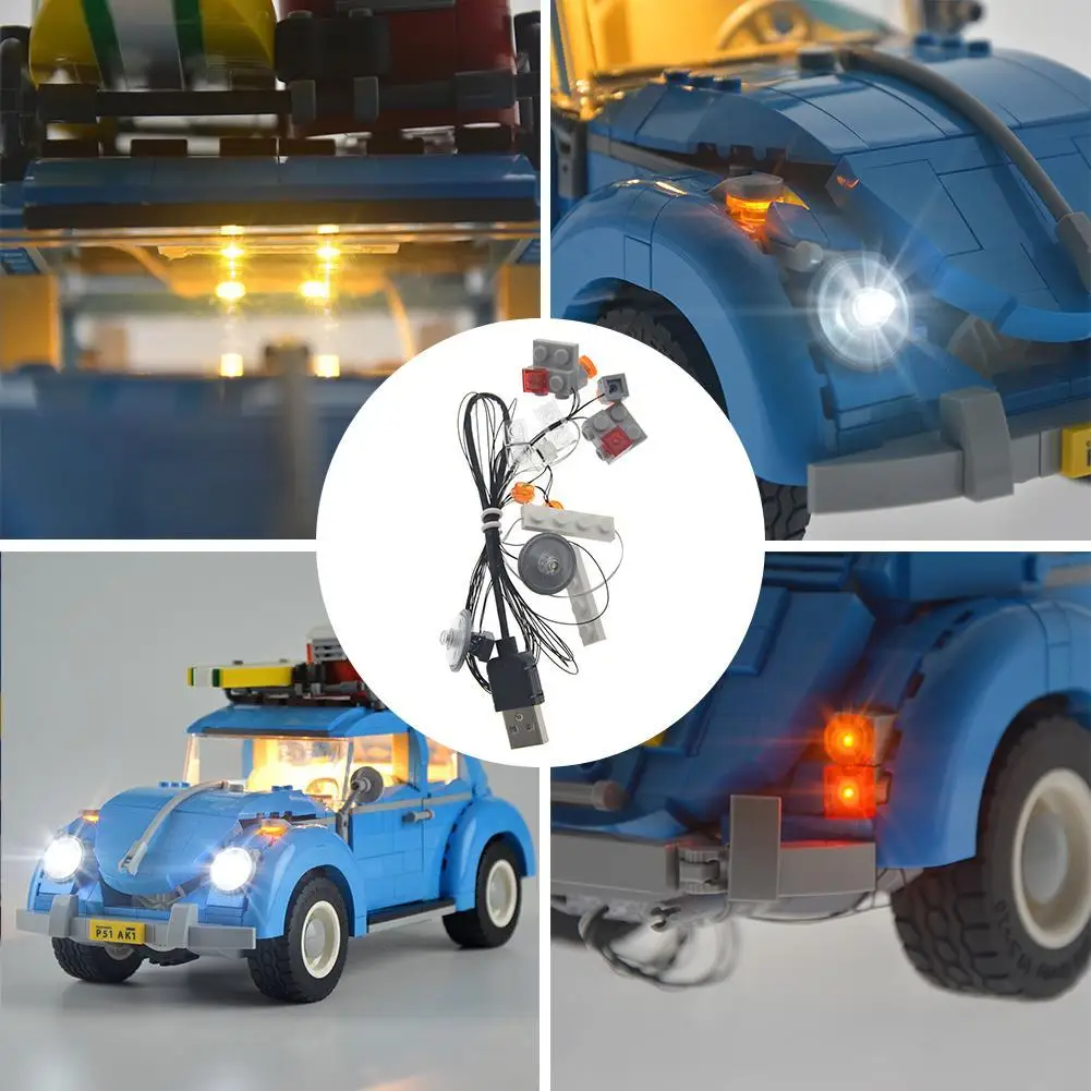 DIY декоративные огни для 10252 Beetle светодиодный светильник для написания блочных огней, светодиодный конструктор в подарок