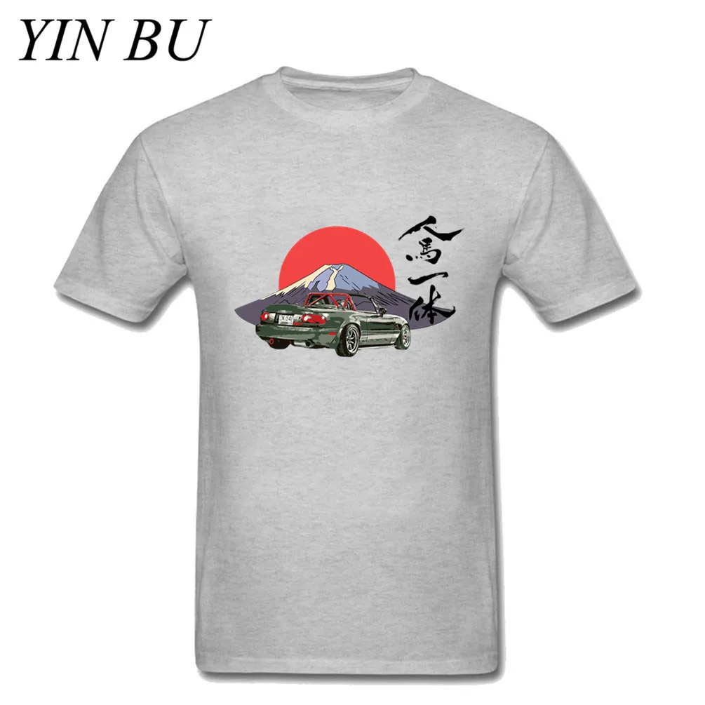 

T-Shirts Mens Japan Style Roadster Miata Mx5 T-shirt Hombre Jinba Ittai Mount Fuji Edition Clothing Boys T Shirt Man Camisetas